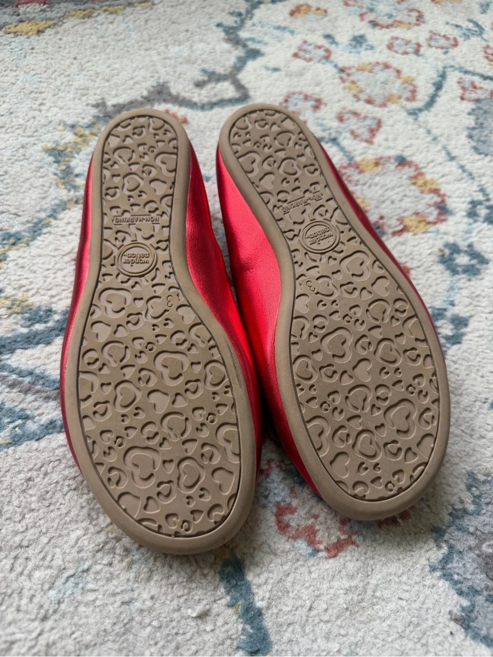 wonder nation Red Mary Jane Dress Flats with Bow